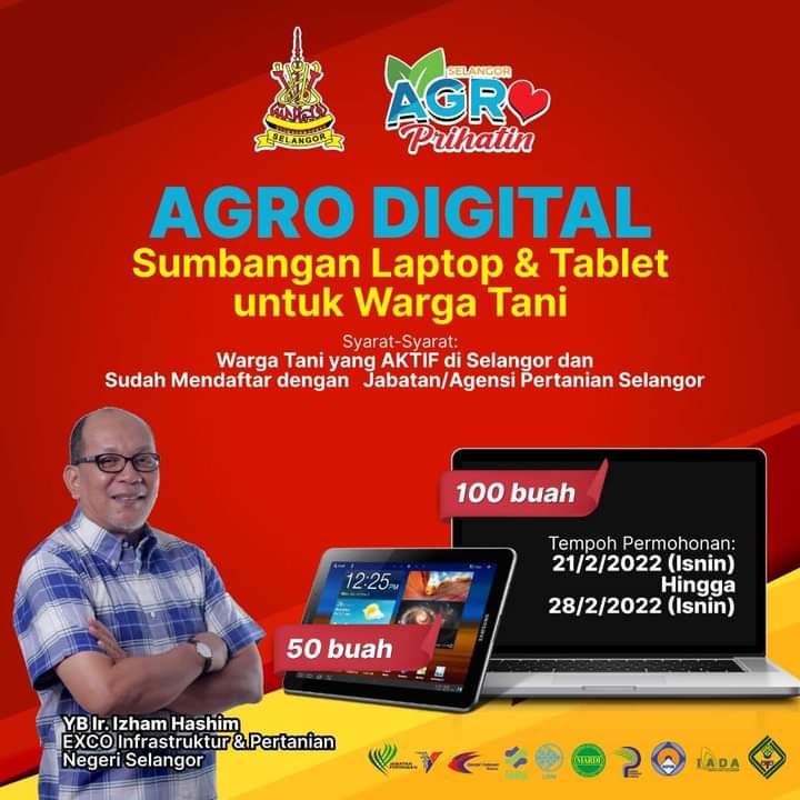 Warga Tani di Selangor yang ada anak PdPR boleh mohon komputer, tablet bermula hari ini