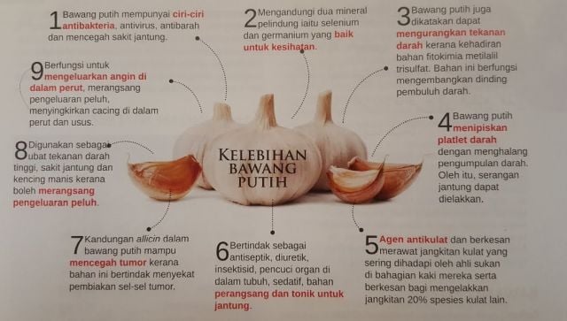 Bawang putih boleh ubati sakit kaki, tumit dan angin dalam badan