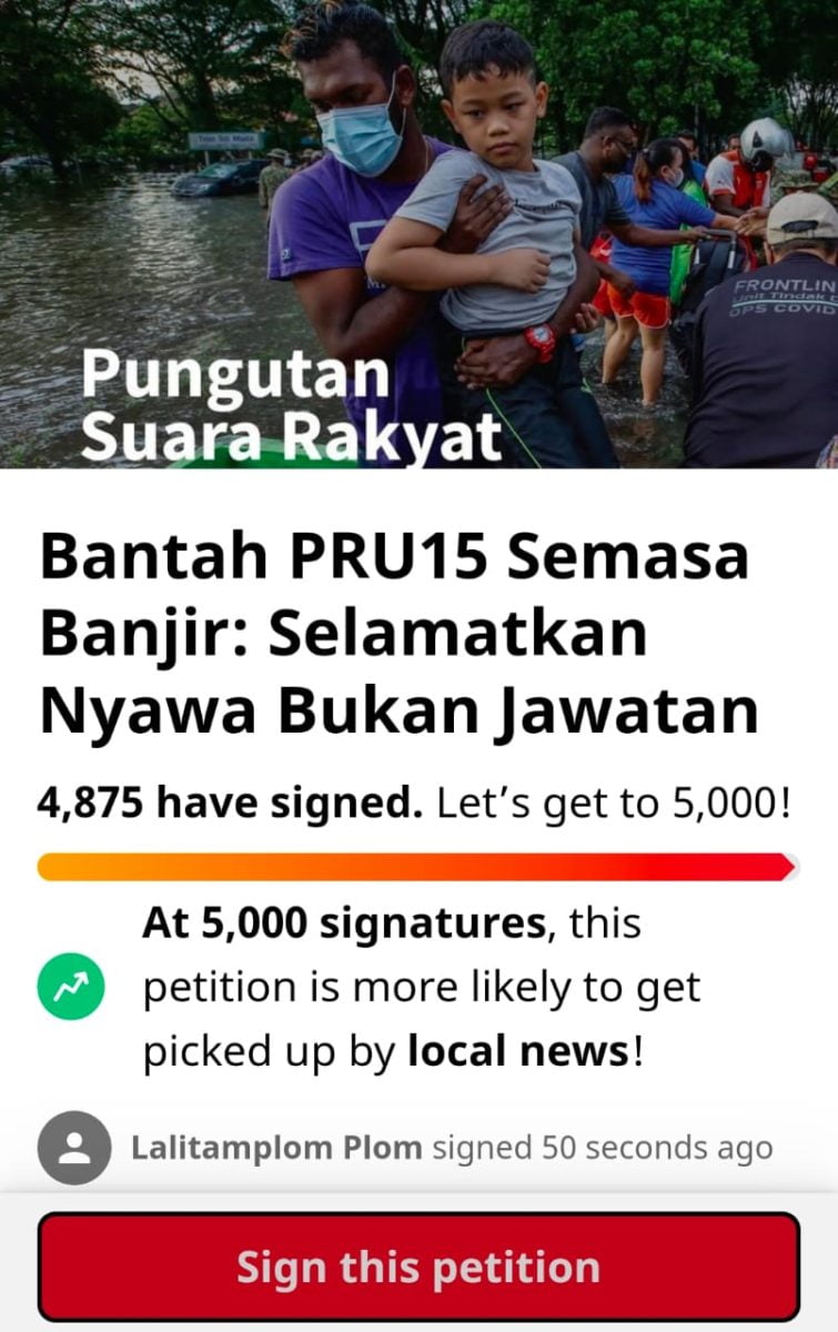 Selamatkan nyawa bukan jawatan-Rafizi lancar petisyen bantah PRU15 semasa banjir